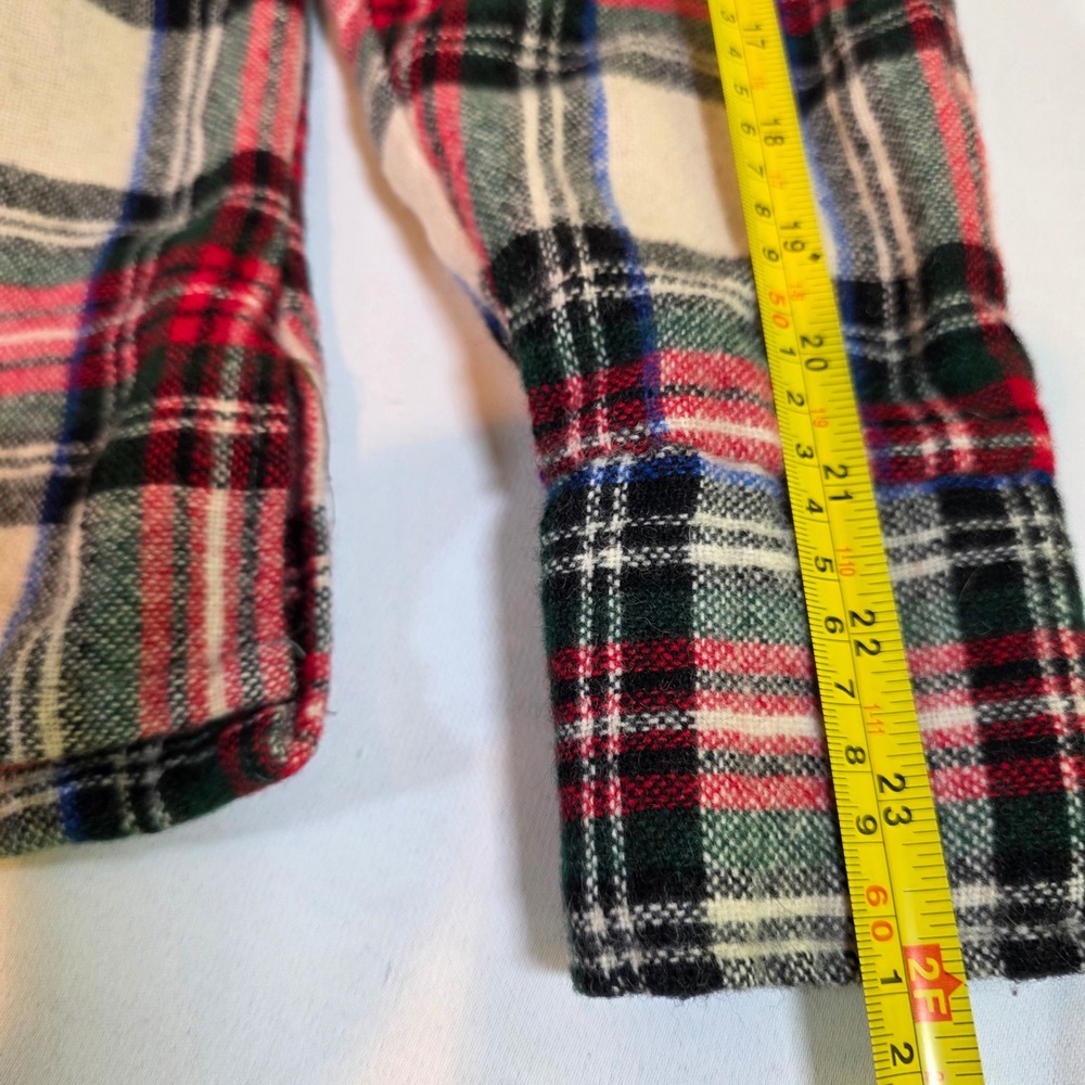 Vintage DEE CEE RAPPERS Men's M‎ Plaid Flannel Shirt Red Green Outdoor Workwear - Picture 8 of 8